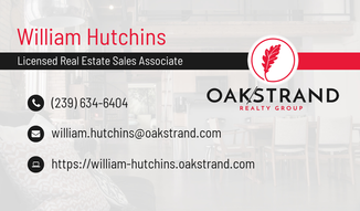 william hutchins real estate business card